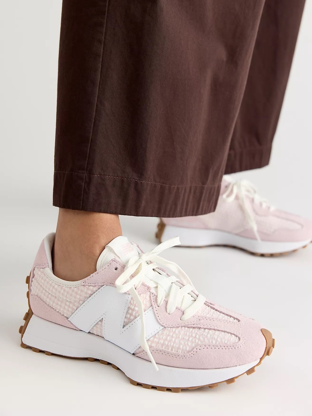 New Balance 327 Gingham Sneakers